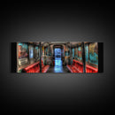 Urban Art Print, Graffiti On Abandoned Subway Train Canvas Print, Wall Decor, Large Framed Canvas Print, Panoramic, Wall Art, Canvas Print
