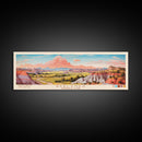 Badlands National Park, Panoramic South Dakota Travel Art, National Park Print, Minimalist Travel Art, Midcentury Modern Style Landscape