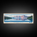 Crater Lake National Park, Panoramic Oregon Travel Art, National Park Print, Minimalist Travel Art, Midcentury Modern Style Landscape