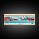 Glacier Bay National Park, Panoramic Alaska Travel Art, National Park Print, Minimalist Travel Art, Midcentury Modern Style Landscape