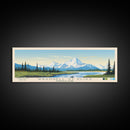 Wrangell St. Elias National Park Panoramic Alaska Travel Art, National Park Print, Minimalist Travel Art, Midcentury Modern Style Landscape