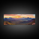 Photographic Panoramic of Big Bend National Park, Sunset Photography, National Park Art, Framed Canvas Print, Landscape Photography