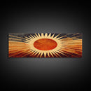 Art Deco Sunburst Wall Art, Ready To Hang Canvas Print, Panoramic Art, Art Deco Wall Decor, Above Bed, Above Couch, Above Sofa