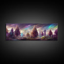 RPG Art, High Fantasy Forest Wall Art, Ready To Hang Canvas Print, Panoramic Art, Fantasy RPG Concept Art