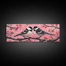 The Kissing Orioles, Cute Bird Art, Framed Canvas Print, Valentine's Day, Gift For Her