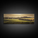 Italian Countryside at Sunset, Extra Large Wall Art, Framed Panoramic Canvas Print, Framed Wall Decor