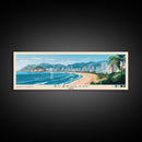 Acapulco, Chile Panoramic Beach Print, Vacation Gift, Chile Wall Art, Beach Painting, Beach Decor, Beach Painting