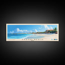 Arashi Beach, Aruba Panoramic Print, Vacation Gift, Aruba Wall Art, Beach Painting, Beach Decor, Large Wall Art, Wood Frame Art