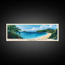 Coki Point Beach, US Virgin islands Panoramic Print, Vacation Gift, US Virgin islands Wall Art, Beach Painting, Beach Decor, Large Wall Art, Wood Frame Art
