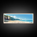 D-Day beaches, France Panoramic Beach Print, Vacation Gift, France Wall Art, Framed Canvas Print, Framed Beach Painting