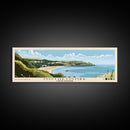Mothecombe, United Kingdom Panoramic Print, Vacation Gift, United Kingdom Wall Art, Beach Painting, Beach Decor, Beach Or Lakehouse Art