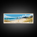 New Chums Beach, New Zealand Panoramic Print, Vacation Gift, New Zealand Wall Art, Beach Painting, Beach Decor, Beach Or Lakehouse Art