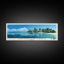 Sapodilla Cayes, Belize Panoramic Beach Print, Vacation Gift, Belize Wall Art, Framed Canvas Print, Framed Beach Painting