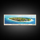 Vaadhoo Island, Maldives Panoramic Print, Vacation Gift, Maldives Wall Art, Beach Painting, Beach Decor, Large Wall Art, Wood Frame Art
