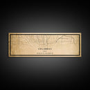 Columbus Panoramic vintage map print poster or framed canvas, Ohio map print poster canvas, Columbus city map print poster canvas