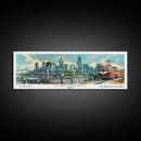 Cincinnati Ohio Panoramic Wall Art, Retro Pop Art Framed Canvas Print, Mid Century Modern Travel Poster, Living Room Decor, Wall Hanging, Office Art