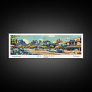 El Paso Texas Panoramic Wall Art, Retro Pop Art Framed Canvas Print, Mid Century Modern Travel Poster, Living Room Decor, Office Wall Art