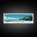 Newport News Virginia Panoramic Wall Art, Mid Century Modern Framed Canvas Print, Retro Pop Art Travel Poster, Home Wall Decor