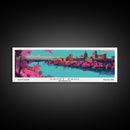 Saint Paul Minnesota Panoramic Painting, Mid Century Modern Framed Canvas Print, Retro Pop Art Travel Poster, City Art, Office Wall Decor, Living Room Art