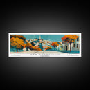 San Francisco California Panoramic Wall Art, Mid Century Modern Framed Canvas Print, Retro Pop Art Travel Poster, City Art, Office Wall Decor, Living Room Art