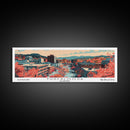 Tuscaloosa Alabama Panoramic Art, Mid Century Modern Framed Canvas Print, Retro Pop Art Travel Poster, Office Wall Art, Home Decoratio