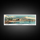 Ventura California Panoramic Wall Art, Mid Century Modern Framed Canvas Print, Retro Pop Art Travel Poster, City Art, Home Decoration