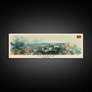 Almada Portugal Travel Art, City Art, Framed Canvas Print or Metal Wall Art, Europe Travel Poster, Panoramic Wall Art, Extra Wide Wall Art