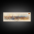 Bremen Germany Wall Art, Panoramic Travel Poster, Panoramic Framed Canvas Print, City Wall Art, Wall Hanging Home Decor, Travel Art