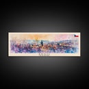 Brno Czech Republic art Travel Print Wall Art, Panoramic City Art, Travel Art, Wall Decor, Vacation Gift, Framed Canvas Print Or Metal Art