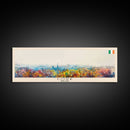 Cork Ireland Panoramic Travel Poster, Framed Canvas Print or Metal Wall Art, Travel Art, Home Decor, Panoramic Painting, Midcentury Art