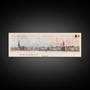Hasselt Belgium Wall Art, Panoramic Travel Poster, Panoramic Framed Canvas Print, City Wall Art, Wall Hanging Home Decor, Travel Art