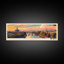 Duisburg Germany  Wall Art, Panoramic Travel Poster, Panoramic Framed Canvas Print, City Wall Art, Wall Hanging Home Decor, Travel Art