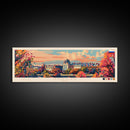 Surgut Russia Panoramic Travel Poster, Framed Canvas Print or Metal Wall Art, Travel Art, Home Decor, Panoramic Painting, Midcentury Art