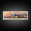 Szczecin Poland Travel Print Wall Art, Panoramic City Art, Travel Art, Wall Decor, Vacation Gift, Framed Canvas Print Or Metal Art
