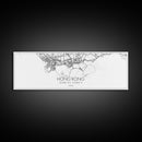 Panoramic Hong Kong City Map, China Art, Map Print, Minimalist Wall Art, Canvas Art, Housewarming Gift, Street Map Art, Closing Gift