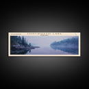 Contwoyto Lake Framed Canvas Print, Lake House Decor, Panoramic Wide Art, Travel Poster, Rustic Lake Painting, Home Decor