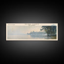 Dead Lakes Florida Framed Canvas Print, Lake House Decor, Panoramic Wall Art, Travel Poster, Modern Lake Painting, Nature Art