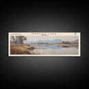 Hawley Lake Arizona Framed Canvas Print, Panoramic Lake House Decor, Wall Art, Travel Poster, Serene Lake Painting, Nature Art