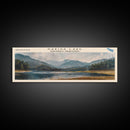 Kakisa Lake Framed Canvas Print, Lake House Art, Panoramic Wall Art, Travel Poster, Scenic Lake Painting, Home Decor