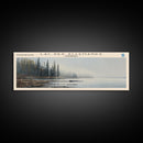 LacAllemands Framed Canvas Print, Lake House Art, Panoramic Wall Art, Travel Poster, Stunning Lake Painting, Home Decor