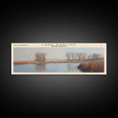 Lake Darling North Dakota Framed Canvas Print, Lake House Decor, Panoramic Wall Art, Travel Poster, Serene Lake Painting, Home Art