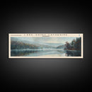 Lake Saint Catherine, Boho Art, Scenic Landscape, Travel Poster Art, Wall Art, Home Decor, Nature Scene, Lake Painting, Minimalist Art, Living Room Decor, Travel Print, Framed Canvas Print, Lake House Decor, Panoramic Print