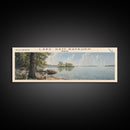 Lake Sam Rayburn, Boho Art, Serene Landscape, Travel Poster Art, Wall Art, Home Decor, Nature Scene, Lake Painting, Minimalist Art, Rustic Art, Travel Print, Framed Canvas Print, Lake House Decor, Panoramic Print