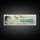 Lake Seminole, Boho Art, Scenic Landscape, Travel Poster Art, Wall Art, Home Decor, Nature Scene, Lake Painting, Minimalist Art, Contemporary Art, Travel Print, Framed Canvas Print, Lake House Decor, Panoramic Print