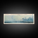 Lake Tohopekaliga Florida Framed Canvas Print, Lake House Decor, Panoramic Wall Art, Travel Poster, Beautiful Landscape Painting, Modern Art