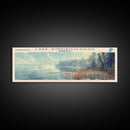 Lake Winnibigoshish Framed Canvas Print, Lake House Decor, Panoramic Wall Art, Travel Poster, Landscape Painting, Bedroom Decor