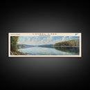 Laurel Lake Pennsylvania Framed Canvas Print, Lake House Decor, Panoramic Wall Art, Travel Poster, Landscape Painting, Bedroom Decor