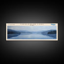 Takslesluk Lake Panoramic Wall Art, Framed Canvas Print, Lake House Decor, Travel Poster, Serene Lake Scene, Living Room Decor