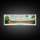 Alligator Lake Florida Framed Canvas Print, Panoramic Travel Poster, Pop Art, Midcentury Modern Wall Art, Scenic Bedroom Decor