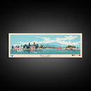 Gull Lake California Framed Canvas Print, Panoramic Art, Midcentury Modern, Pop Art, Bedroom Decor, Travel Poster, Lake View, Artistic Decor